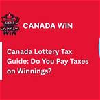 canada pay taxes on lottery winnings